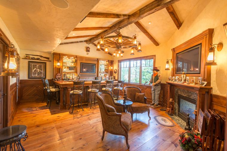 Saloon-style bar room